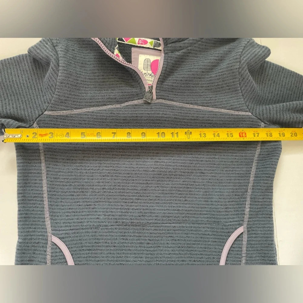 WeirdFish Blue Purple Pullover Quarter 1/4 Zip Sweater Performance Fleece S/M - Picture 12 of 12